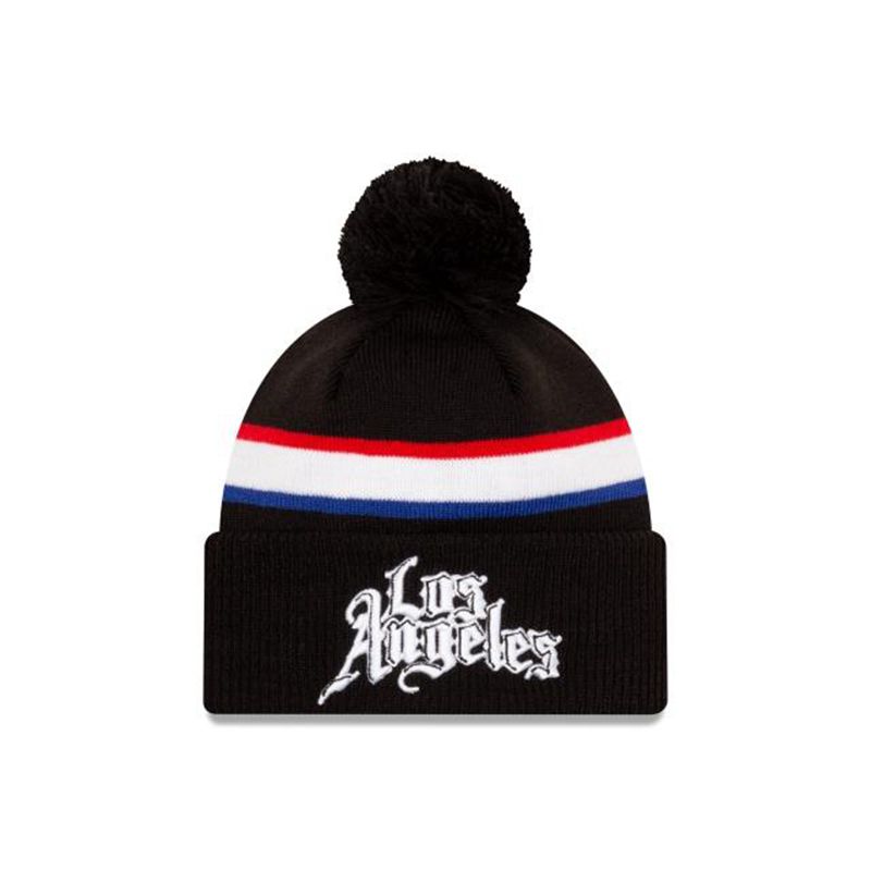 NBA Los Angeles Clippers City Edition Pom Knit (KOY8775) - Black New Era Beanies